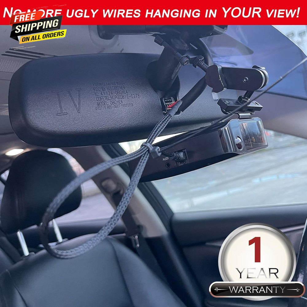 14" Upgraded Mirror Plug Wire Tap Radar Detector Hardwire Power 💪