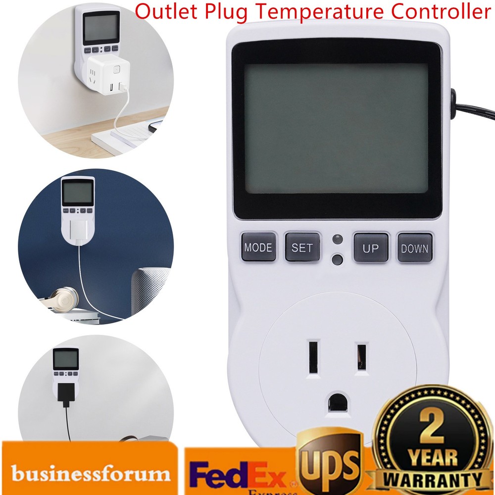 Digital Thermostat Outlet Plug Temperature Controller Socket Heating Cooling