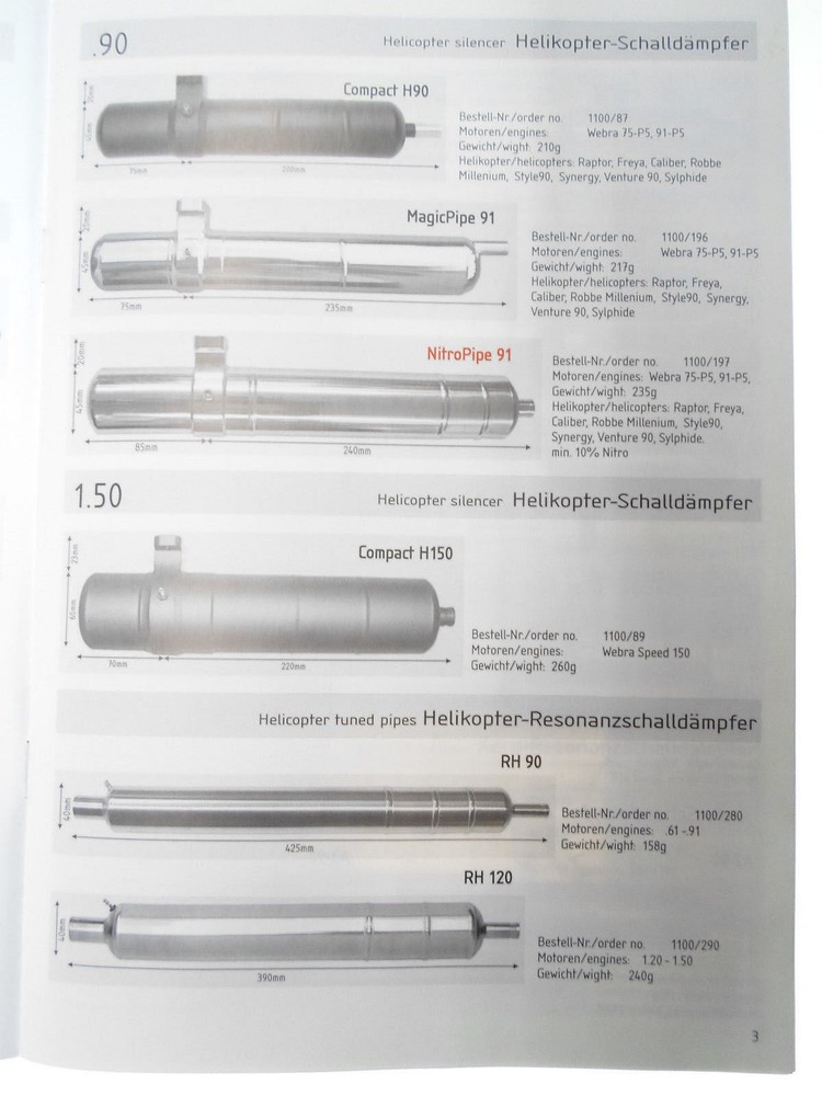 WEBRA 8 PAGE MUFFLER-SILENCER CATALOG 2008