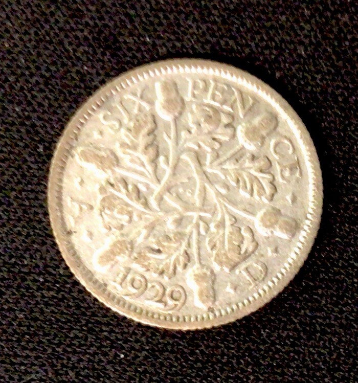 1929 British Silver! 6P! ENN Coins