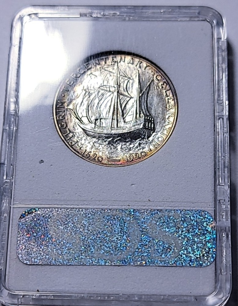 Uncirculated 1920 Pilgrim Silver Commemorative Half Dollar. 734