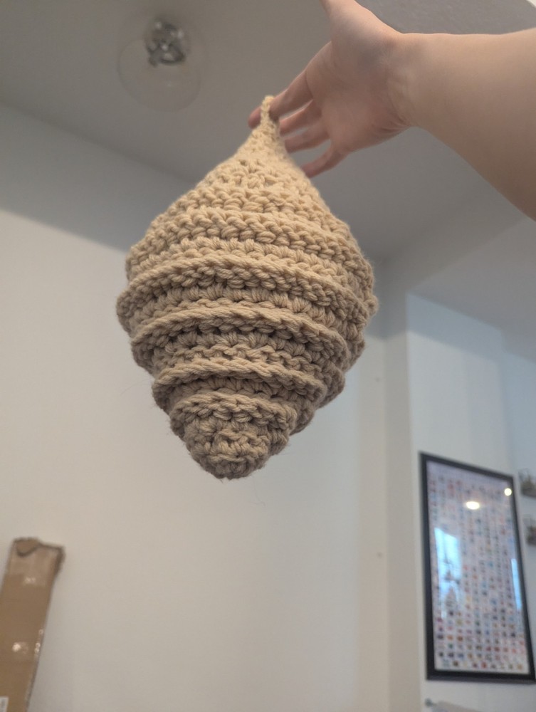 Handmade Crochet Decoy Wasp Nest