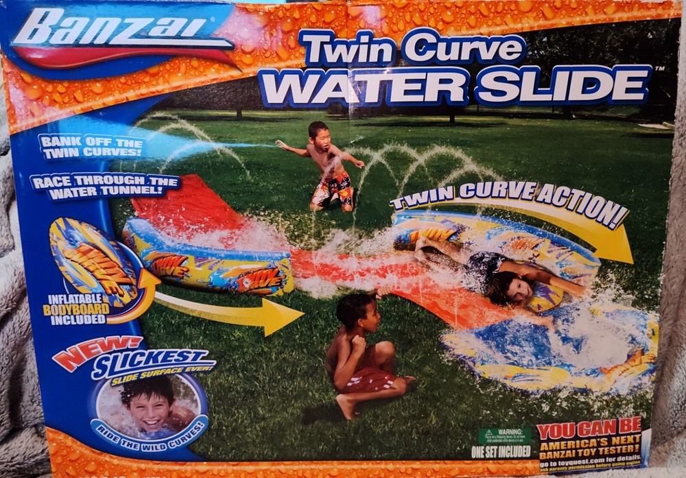 banzai twin curve water slide NEW!!