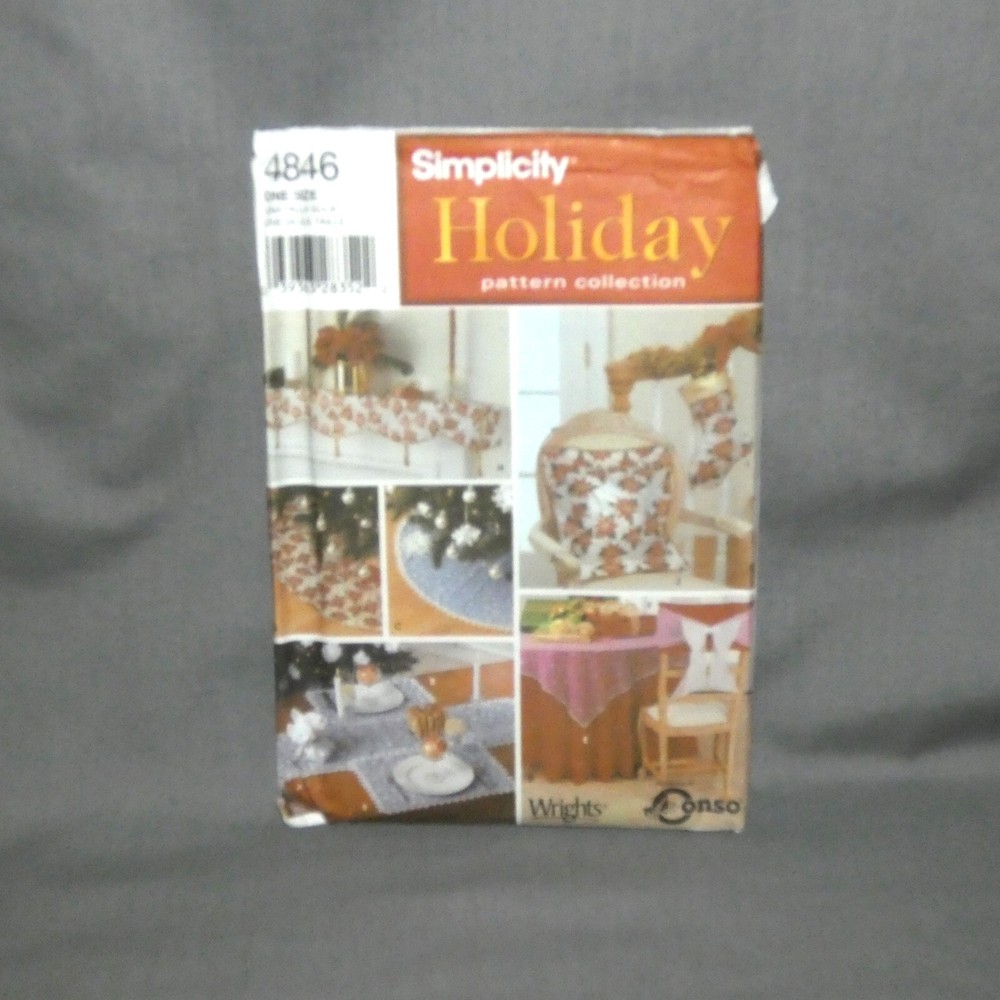 Simplicity Pattern 4846 Holiday Pattern Collection 2003 Placemats and More