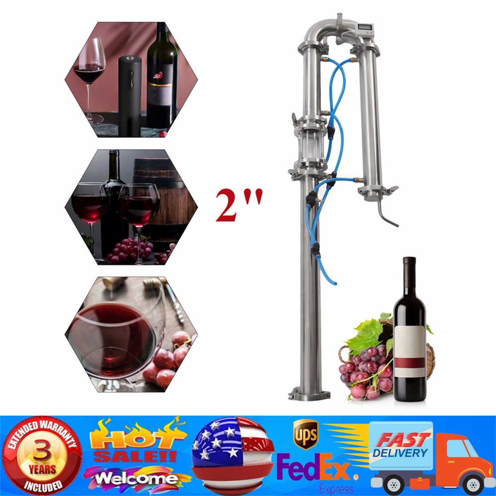 2" inch Stainless Still Moonshine Reflux Distilling Column Brew Wine Making Tool