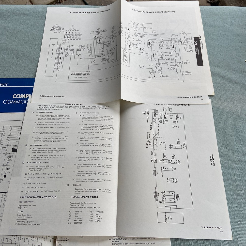 Vintage Sams Computer Facts Commodore 64 CC4 Technical Specs Service Data Manual