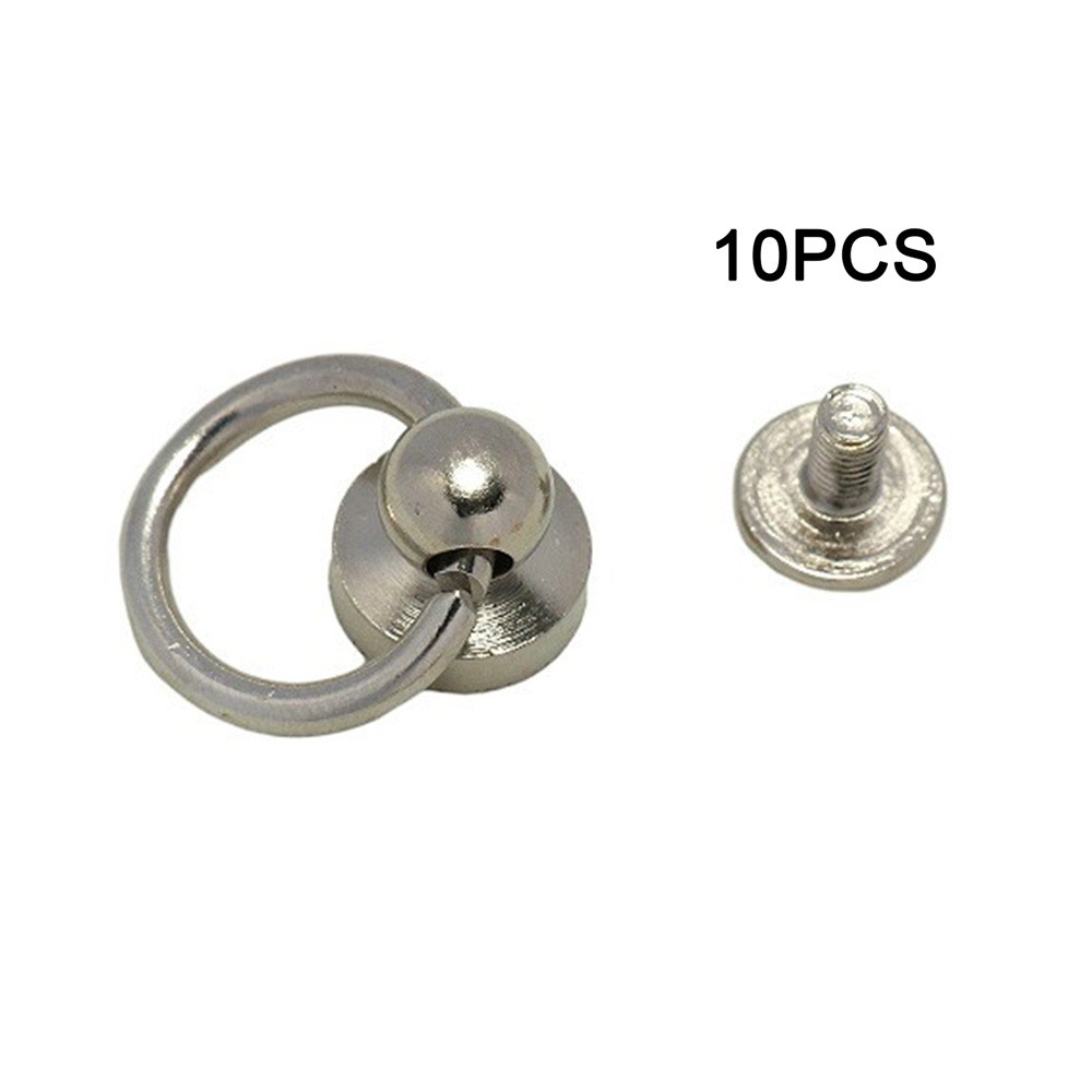 Solid Brass O-Ring Rivet Studs 360 degree Rotatable Ball Post Head Button 2 Size