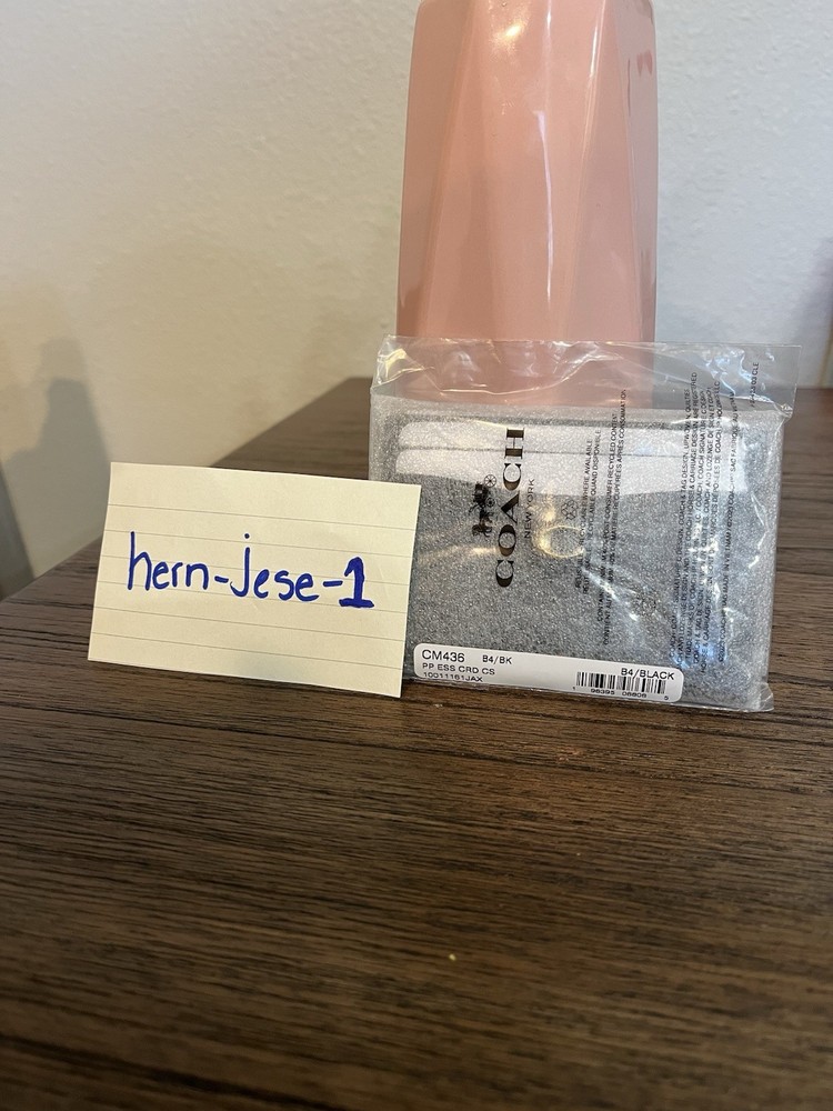 Coach Essential Card Case Black/gold