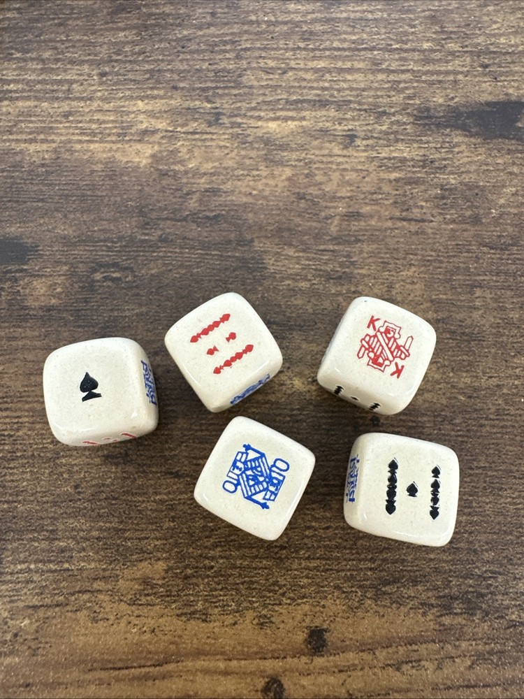 Vintage Poker Dice Set