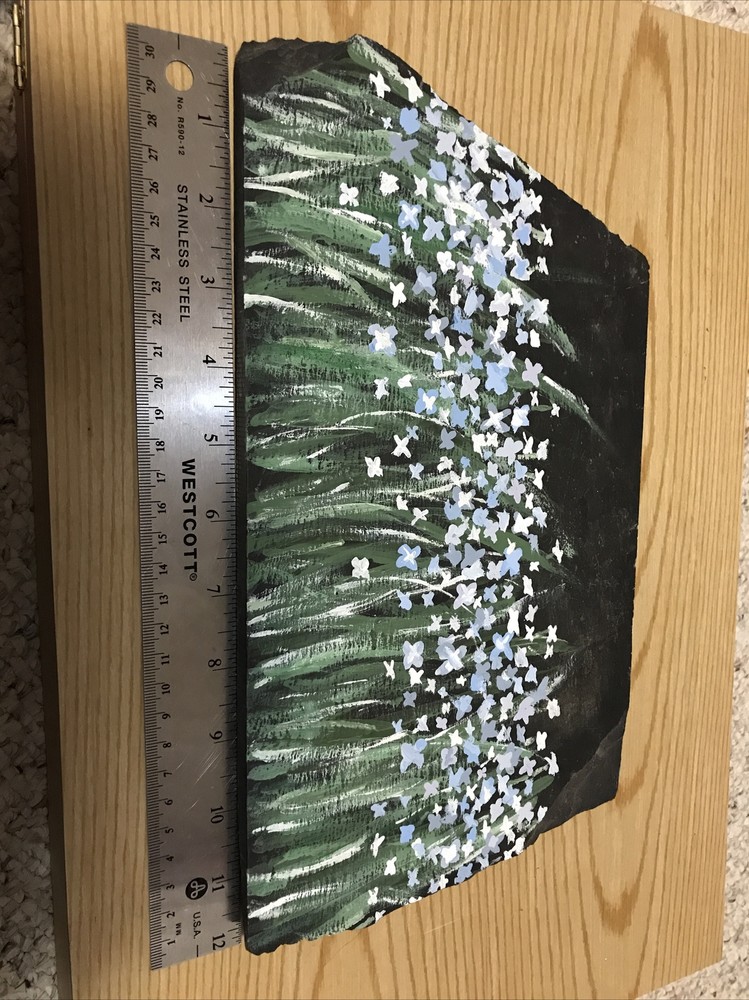 Hand painted Floral Slate - Bluets
