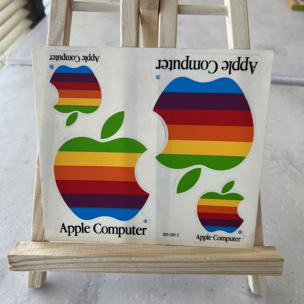 1984 Apple Computer Die Cut Sticker Sheet 825-1281-C