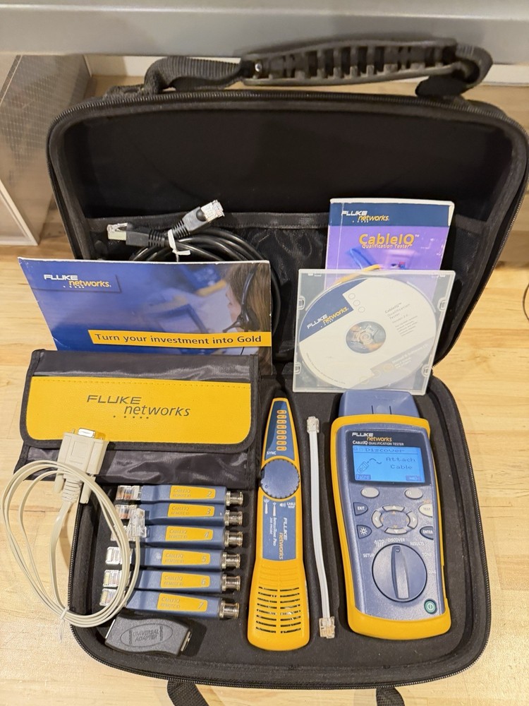 FLUKE NETWORKS CABLE IQ QUALIFICATION TESTER KIT (TESTED) SHIPS FAST