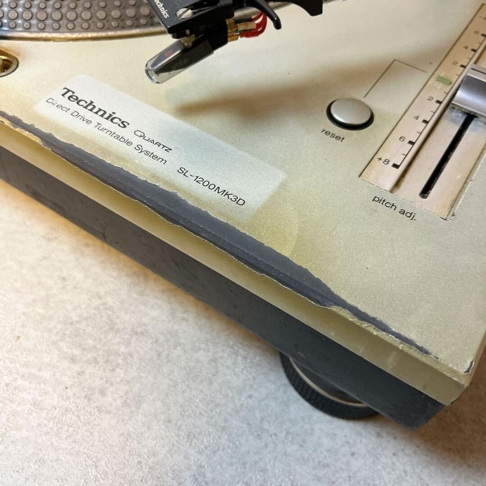 Technics SL-1200MK3D Silver Direct Drive DJ Turntable record player Working Used