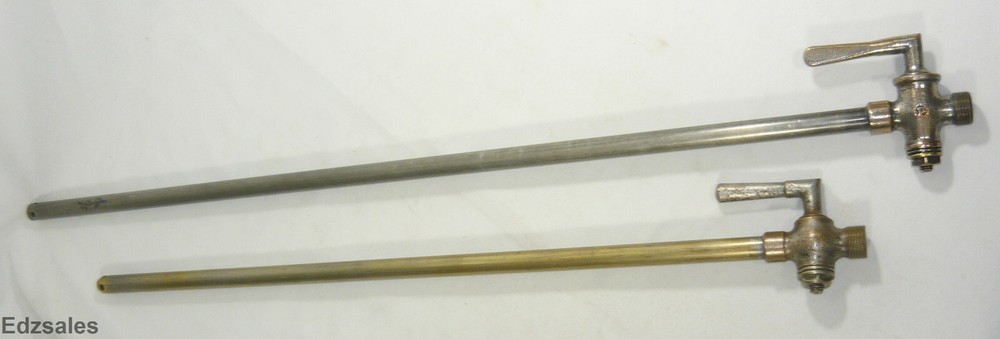 2 Vintage Brass Wine Spirits Barrel Spigots case spout cask taps