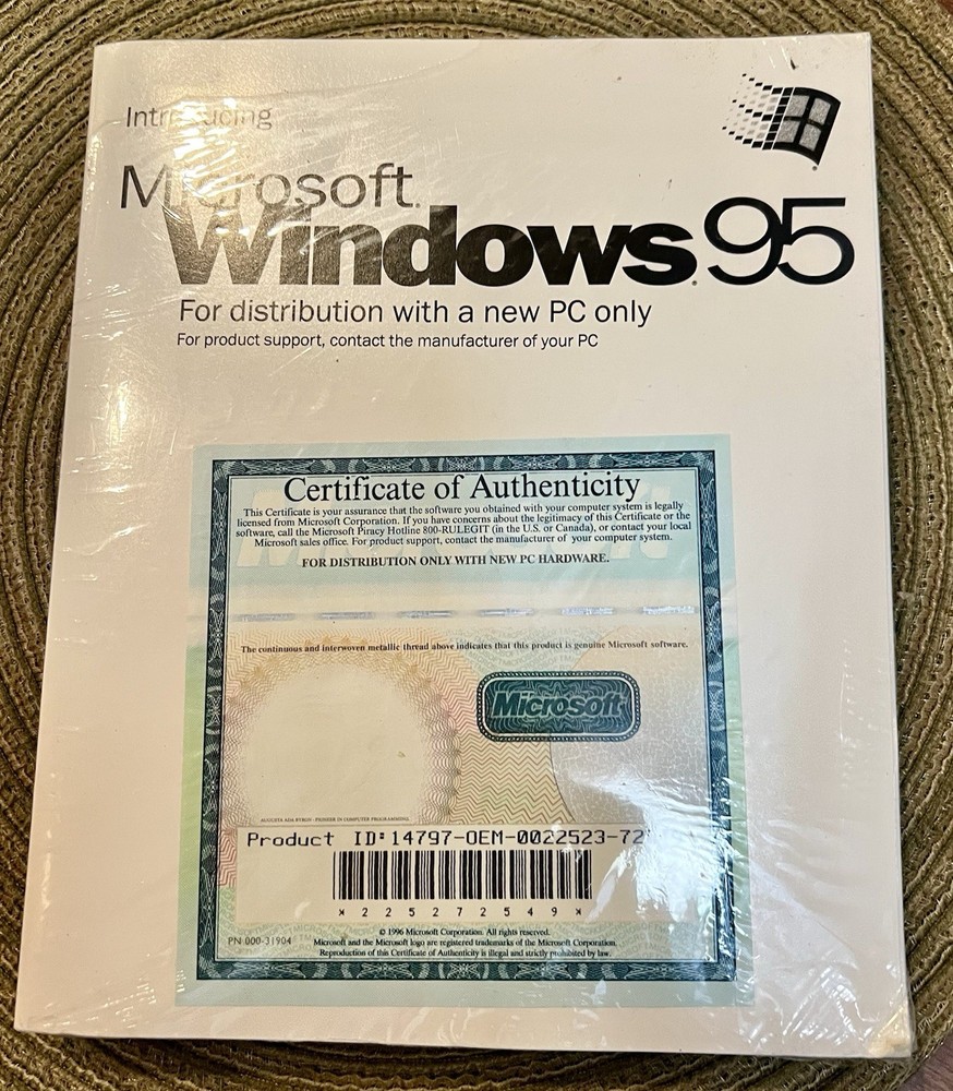 Windows 95 CD-ROM Setup Boot Disk - "Distribution with a new PC only"