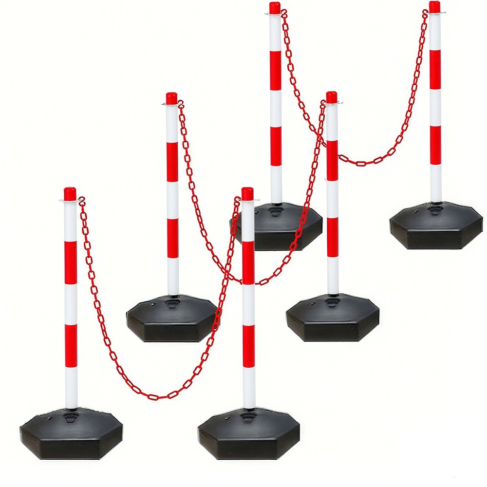 Adjustable Traffic Delineator Post Cones, 6 Pack