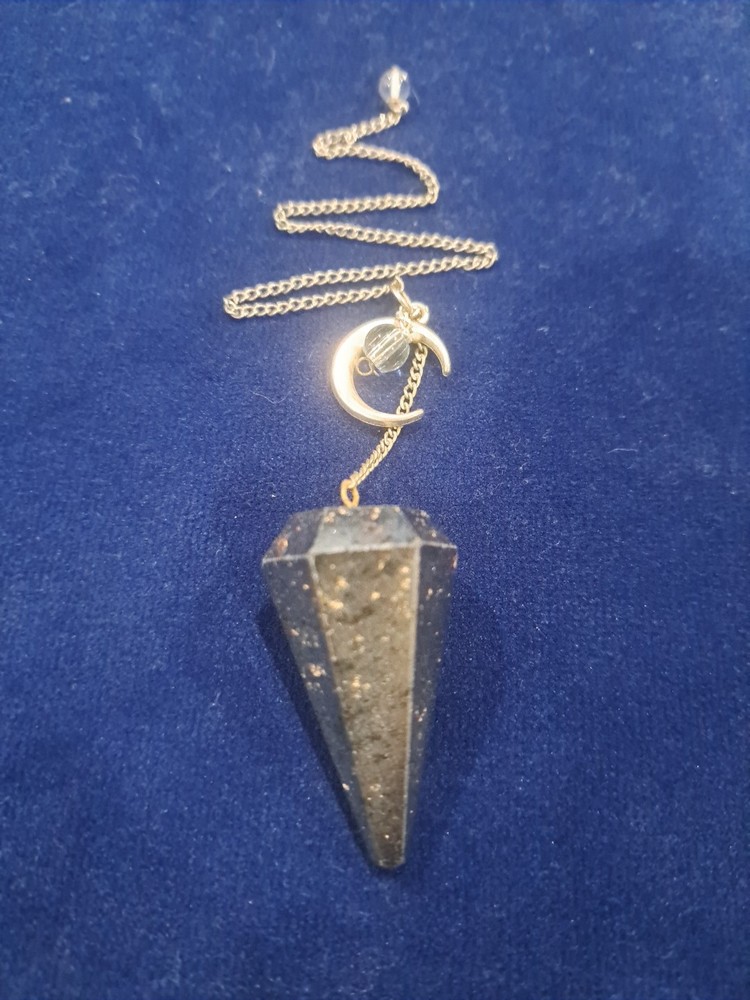 Hematite dowsing crystal pendulum