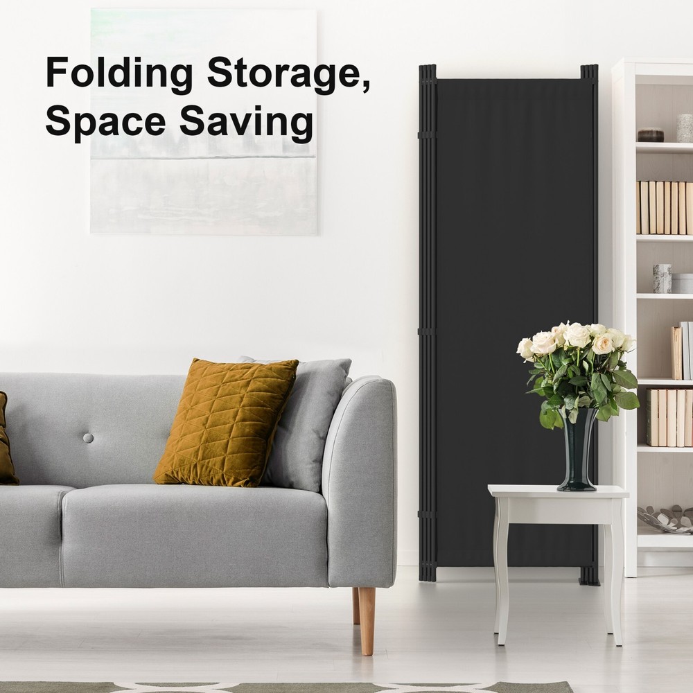4 Panel Room Divider, 88''Folding Screen Portable Wall Partition Room Divider