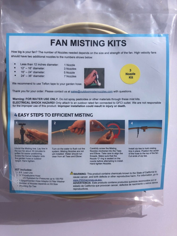 3 Nozzle Fan Mister without Electric Fan