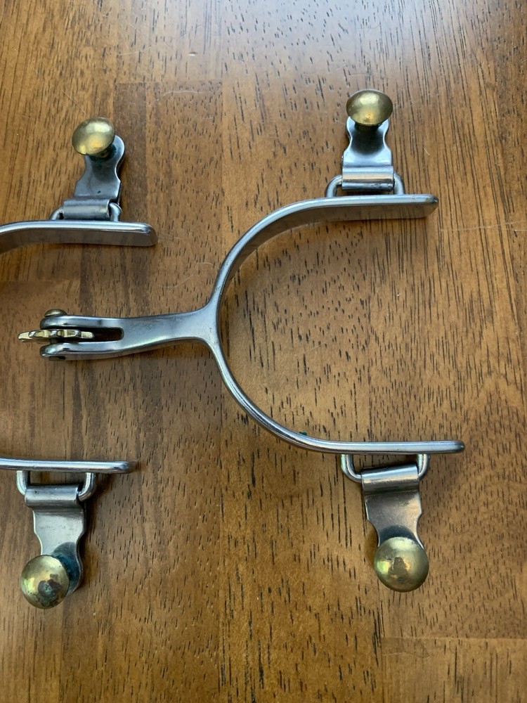 VINTAGE SILVER & BRASS SPURS EQUESTRIAN