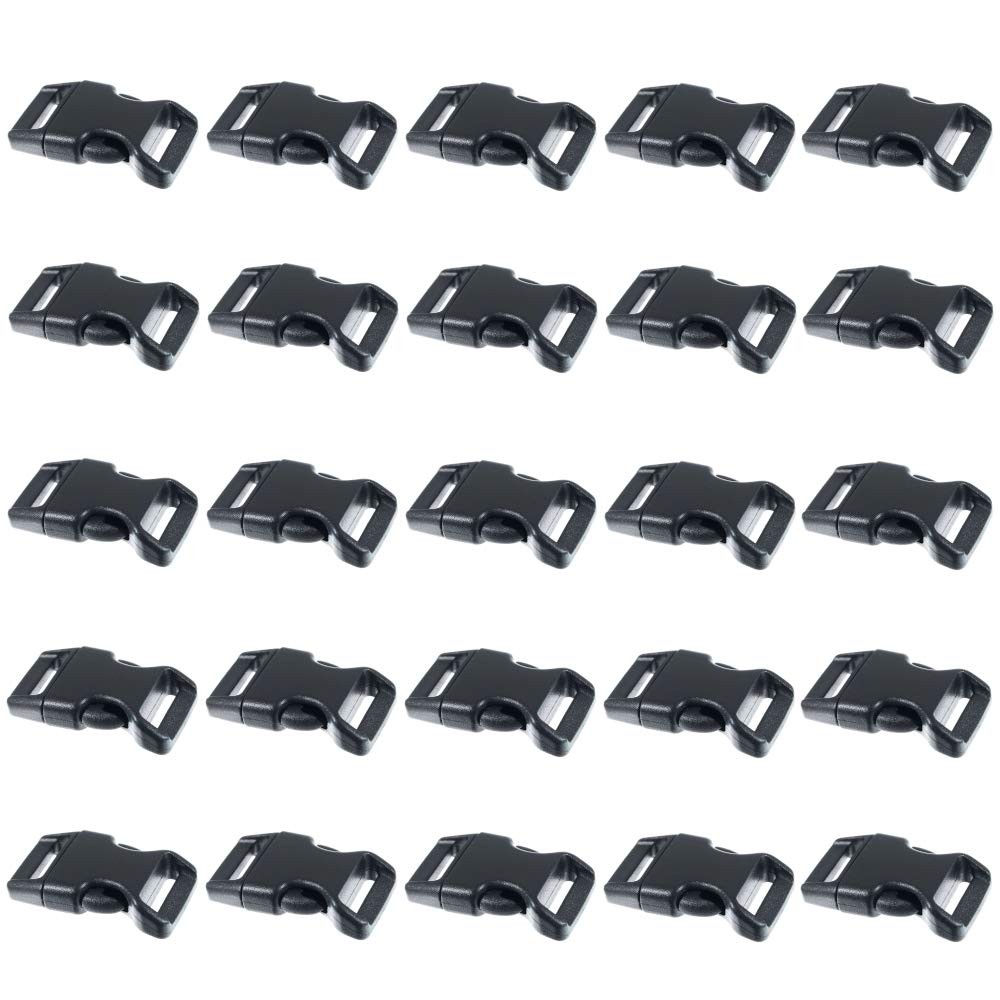 Black Plastic Side Release Buckles for 5/8", 5/8 Inch Buckle X 50 Pack