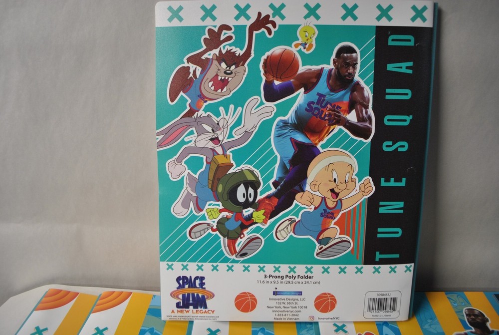 5 PACK SPACE JAM LET'S JAM 3-PRONG FOLDER #709845SJ