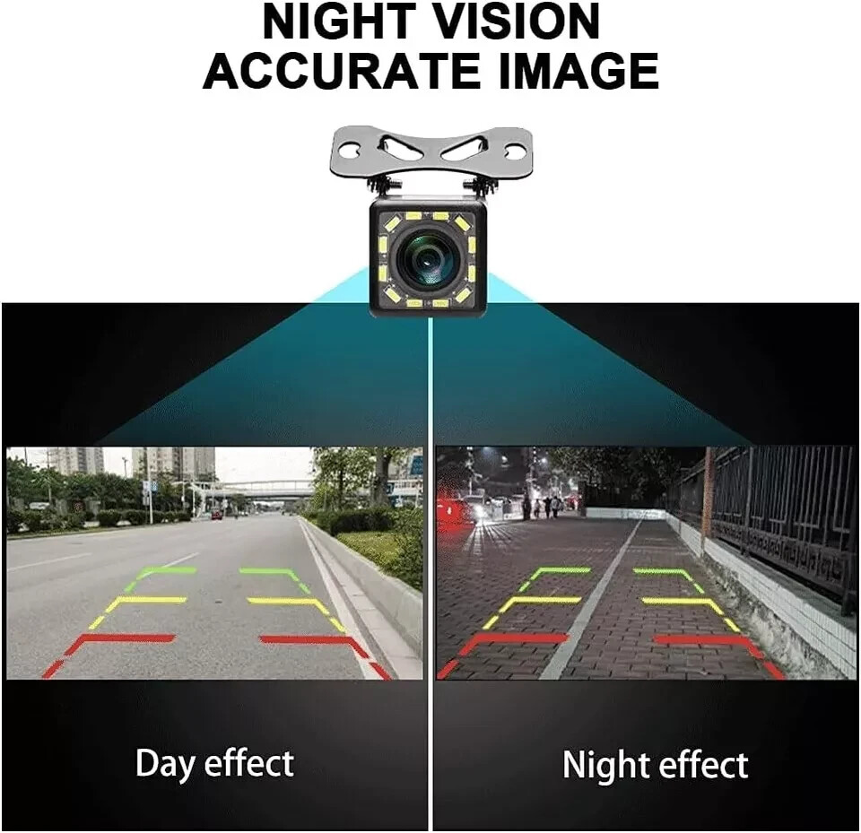 Camara Trasera HD De Reversa Para Auto Carro Coche Universal Con Vision Nocturna