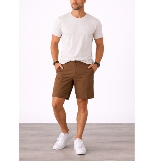 Vuori Men's Camel Performance Chino Meta Shorts Size 34 NWT