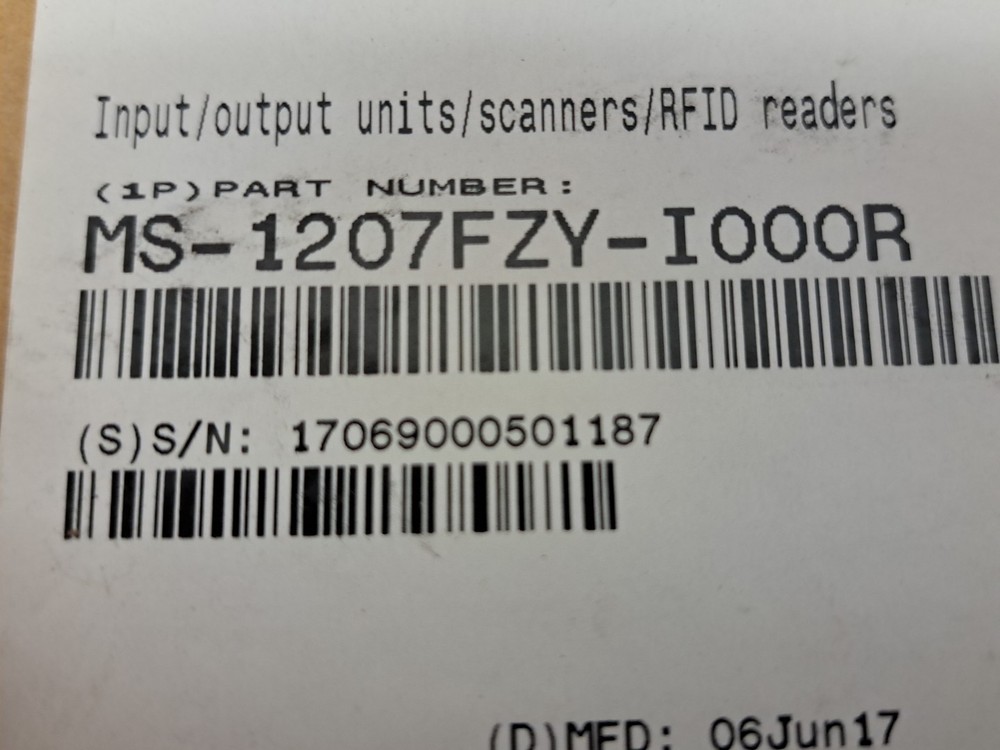 Zebra MS-1207FZY-I000R Fixed-Mount Barcode Scanner NEW * -