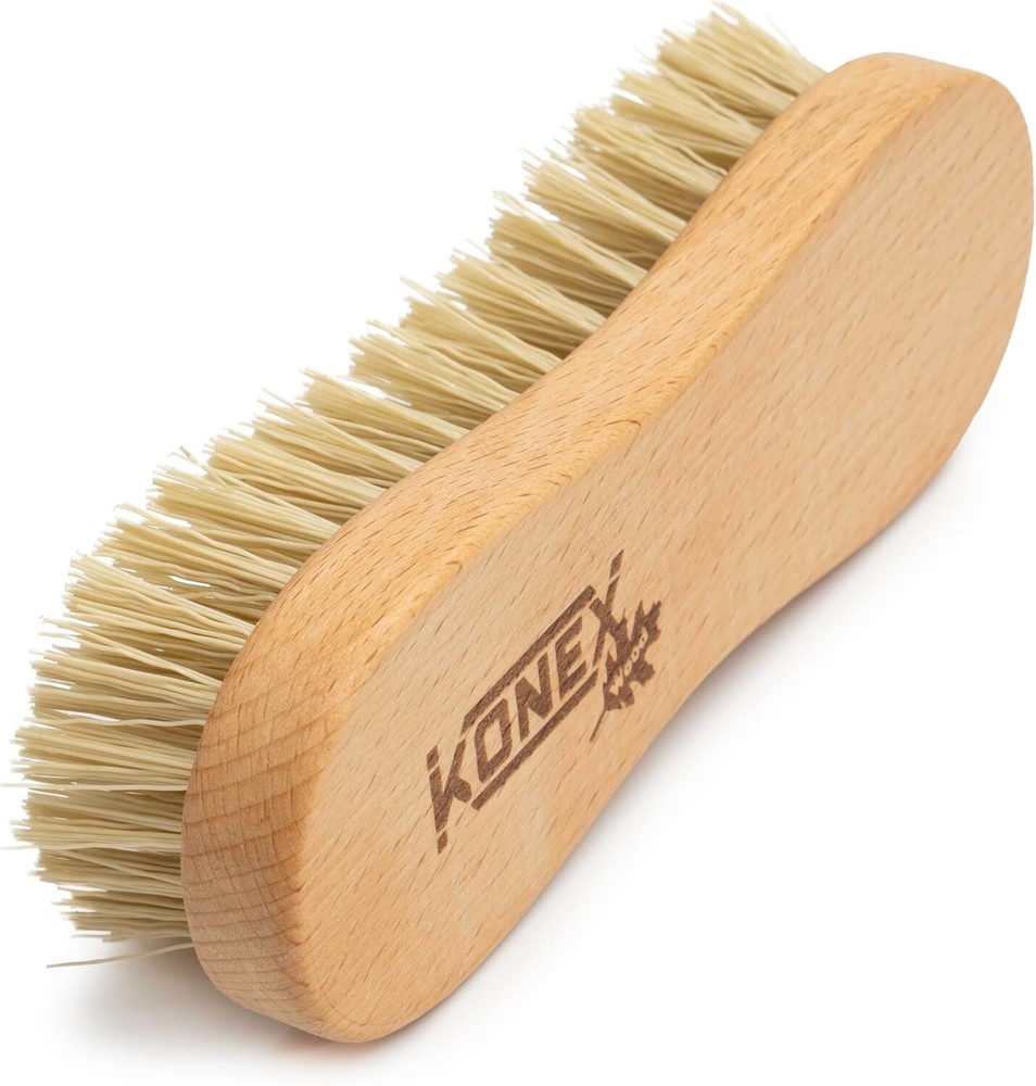 8" Multi-Purpose Scrubbing Brush with Wooden Handle - Tough & Efficient