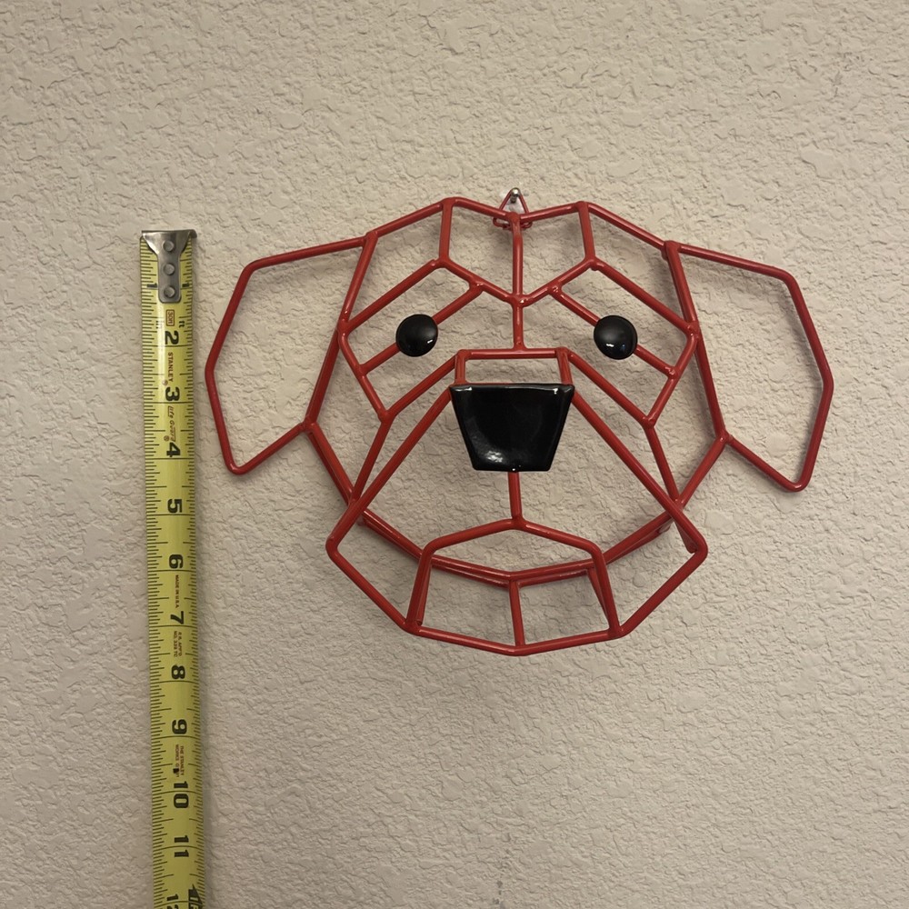 Hand Made Rubber Coated Heavy Wire Dog Wall Hanger 3D