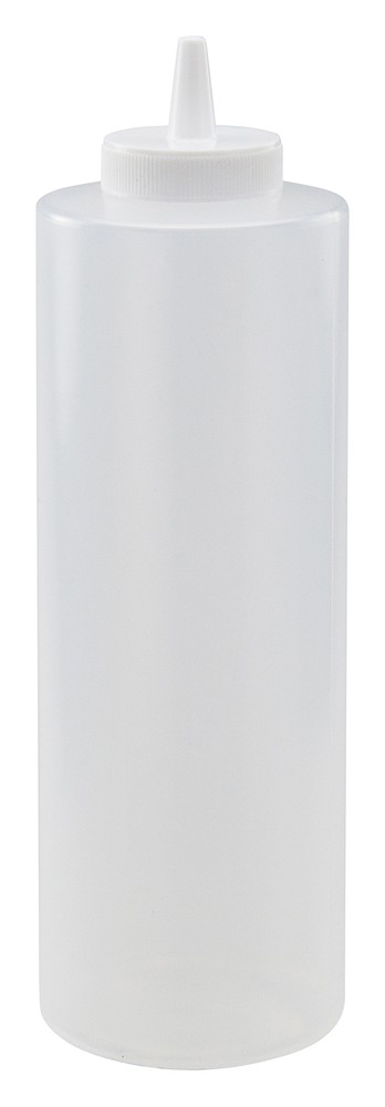 24oz Squeeze Bottles, Clear, 6pcs/pk (6 Pack)