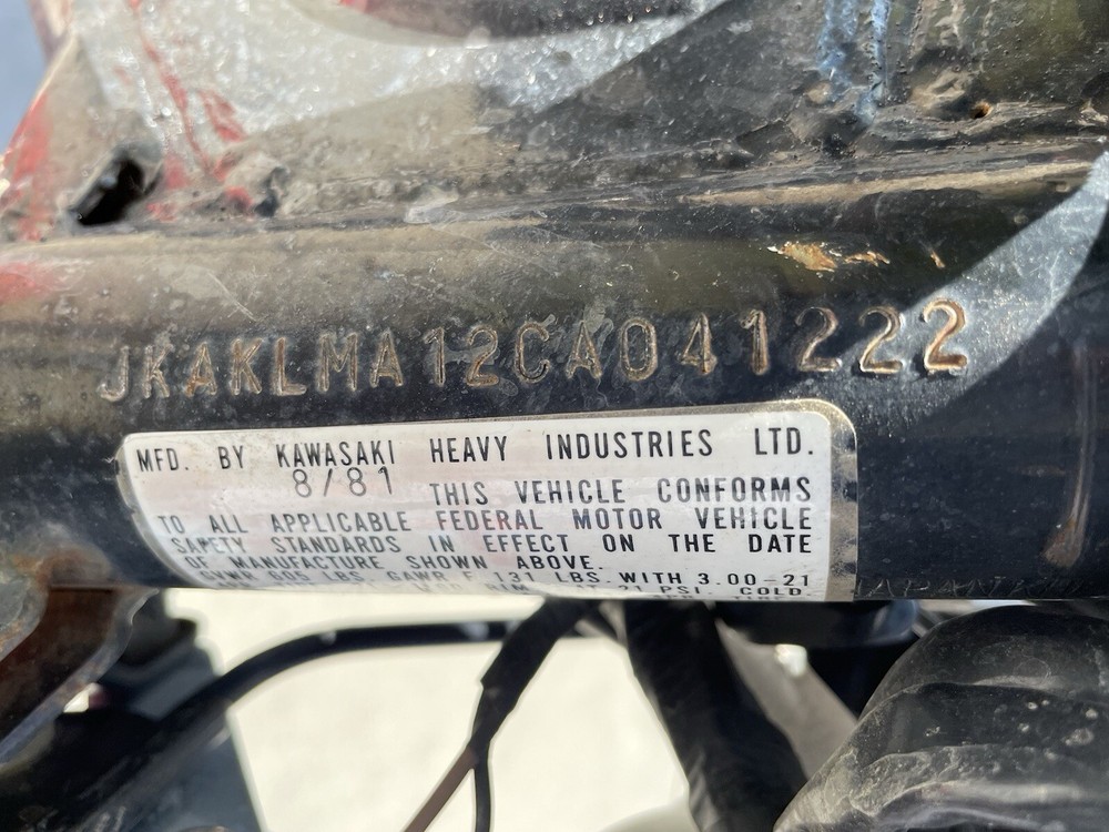 1982 Kawasaki KL250A Horn Mount Hardware OEM