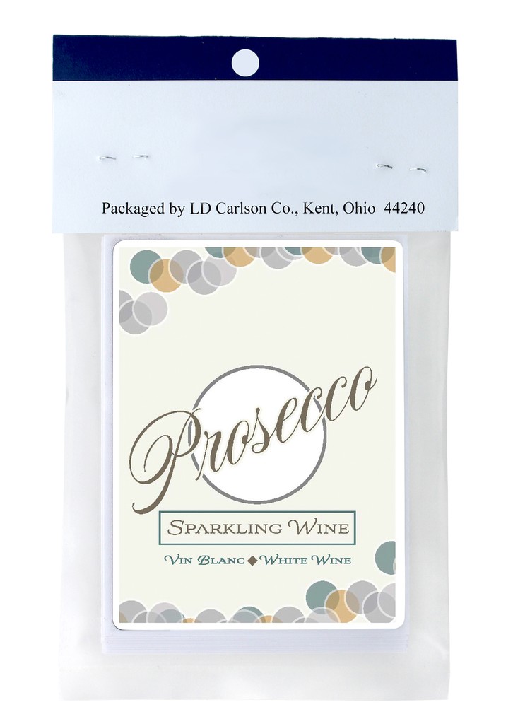 Prosecco Wine Bottle Labels 30/Pack Mist Collection