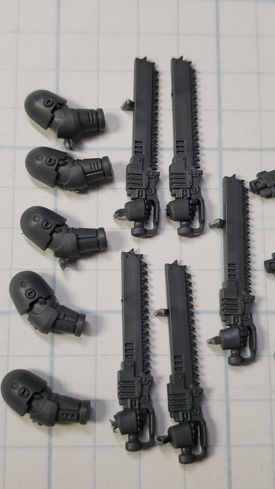 30K Space Marine Bits Mark VI Assault Squad Chainsword & Bolt Pistol x5 Sets