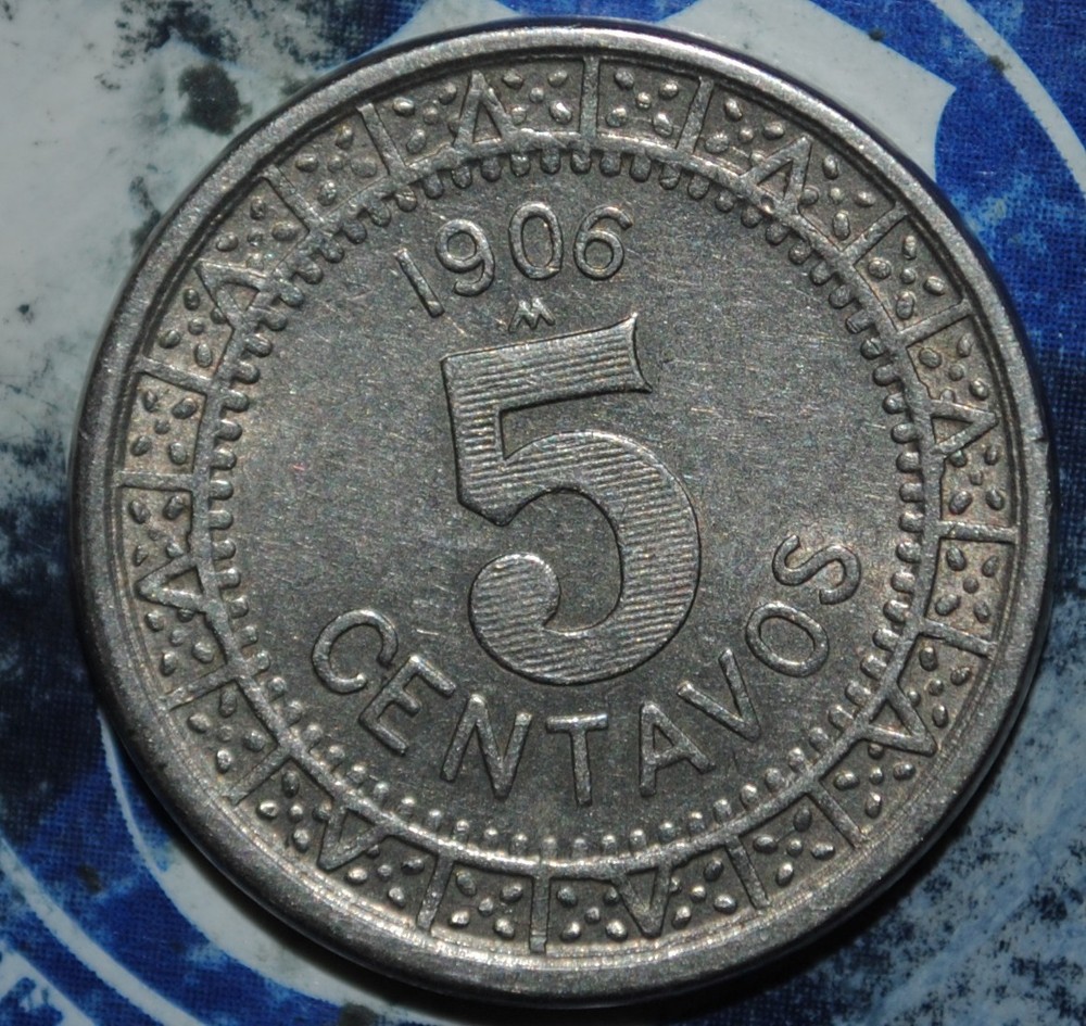 AU Mexico 5 Centavos 1906 {{{D099