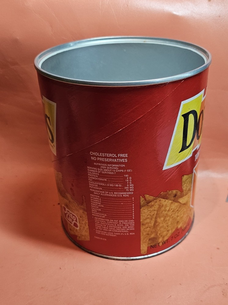 Doritos 1989 Can No Lid Nacho Cheese
