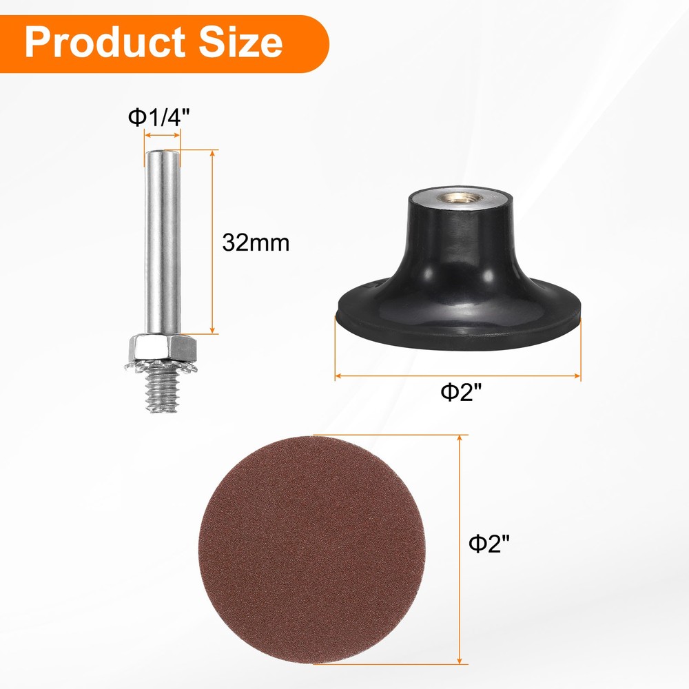 22pcs Quick Change Disc Set 2" Roll Lock Sanding Disc 240 Grits with Disc Holder