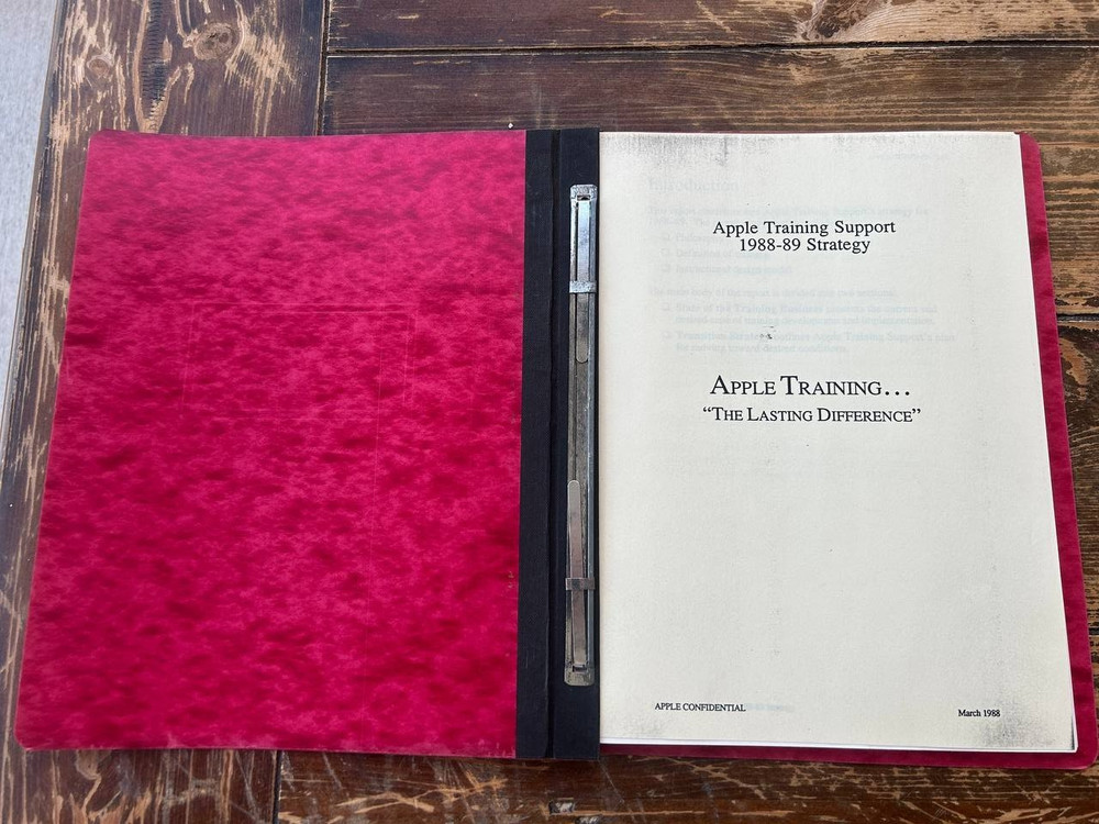 Apple Confidential 1988-89 Training Strategy Binder – Rare Internal Document
