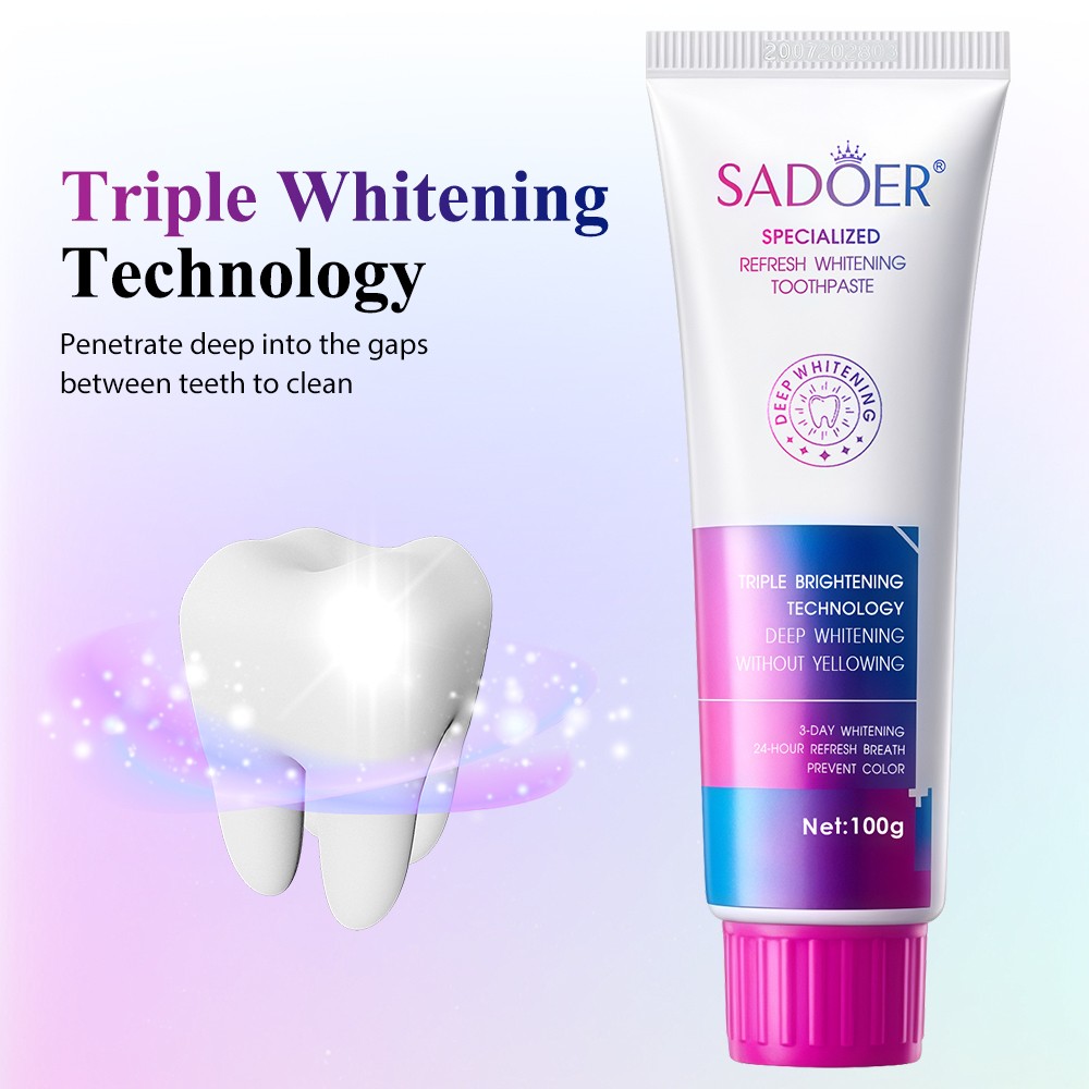 2x Teeth Whitening Toothpaste Remove Tooth Stain Deep Teeth Clean Fresh Breath