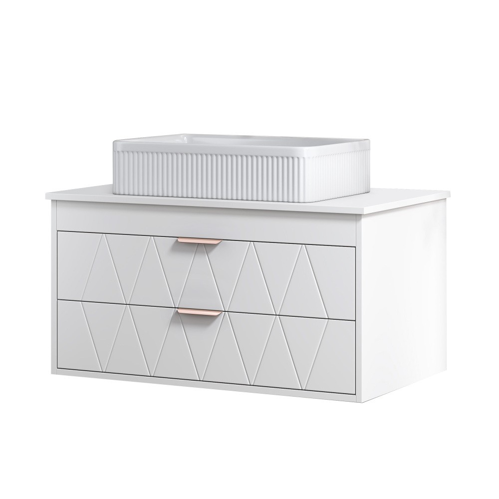 31.5 Inches Floating Single Small Bathroom Vanity with Sink