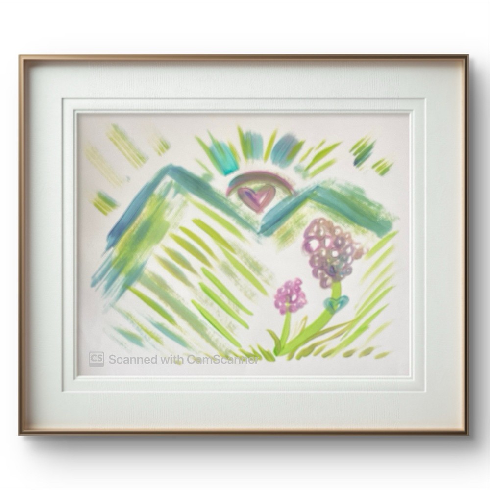 BLESSED#1270 Emotion 11x14 Original Paper Art Modern Expression Abstract