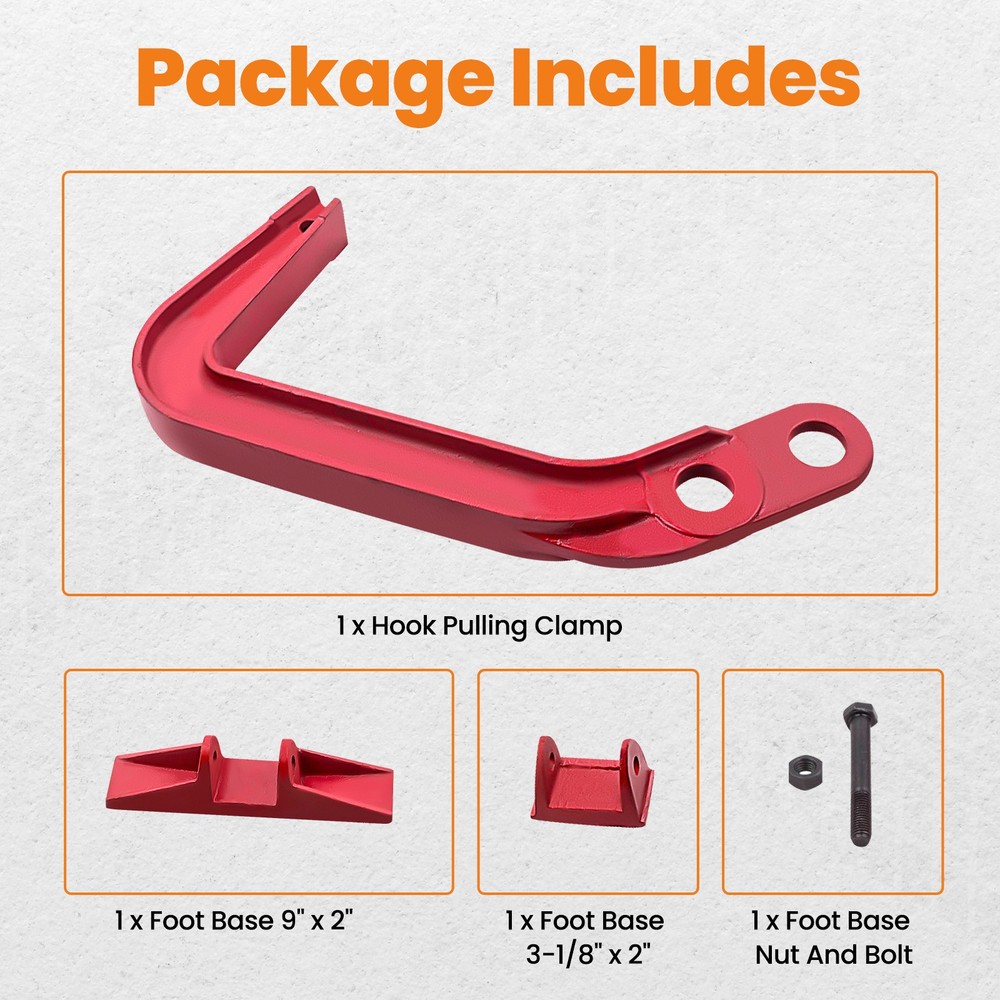 6 TON Auto Body Frame Jumbo Fast Deep Hook Clamp Up Chassis Dent Puller 1set