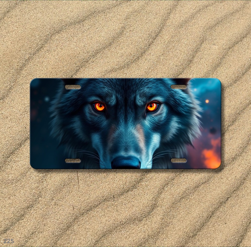 Unique Wolf License Plate Personalized Front Bumper Plate Holiday Gift