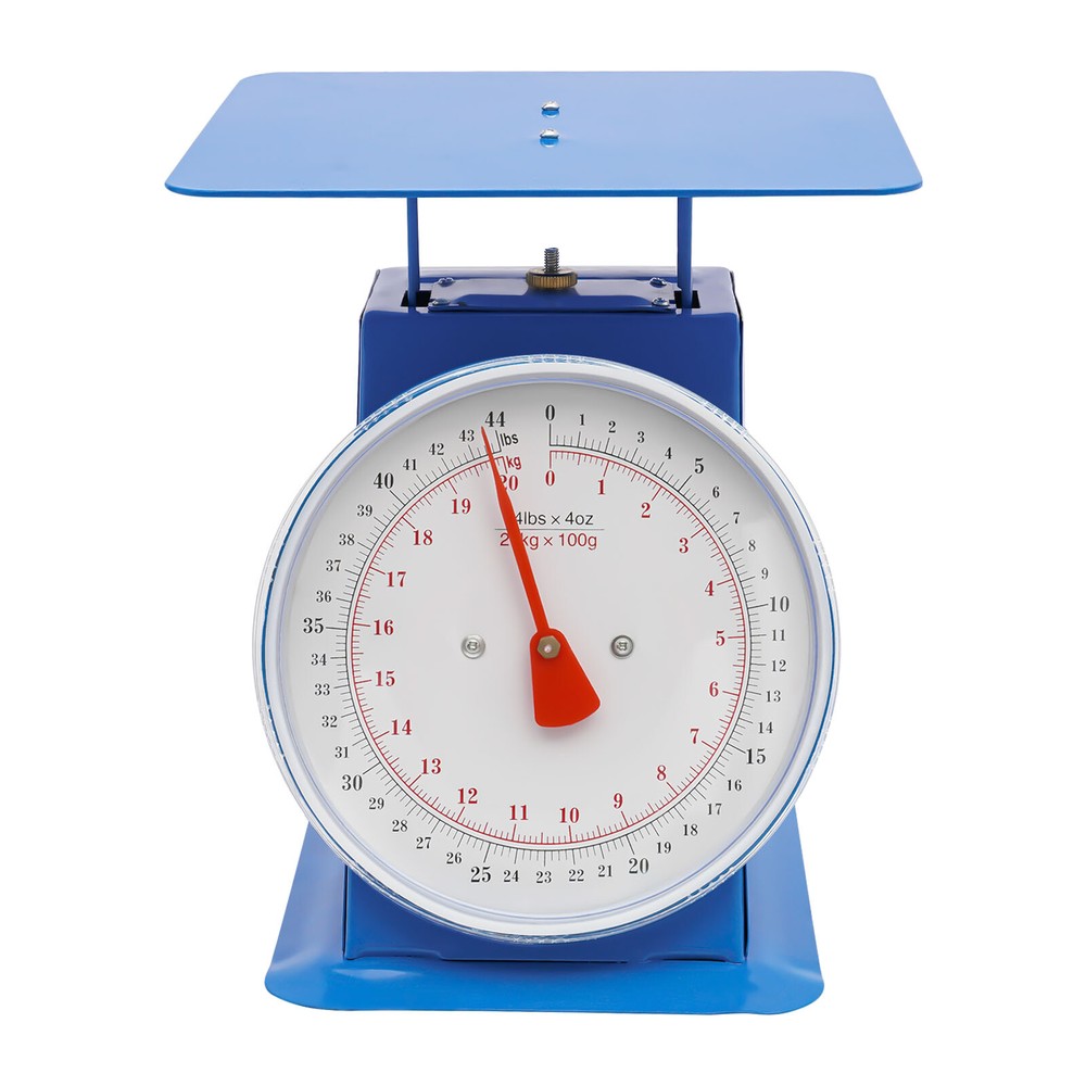 Durable Mechanical Dial Scale - 44 lbs Capacity, Portable & Easy to Read