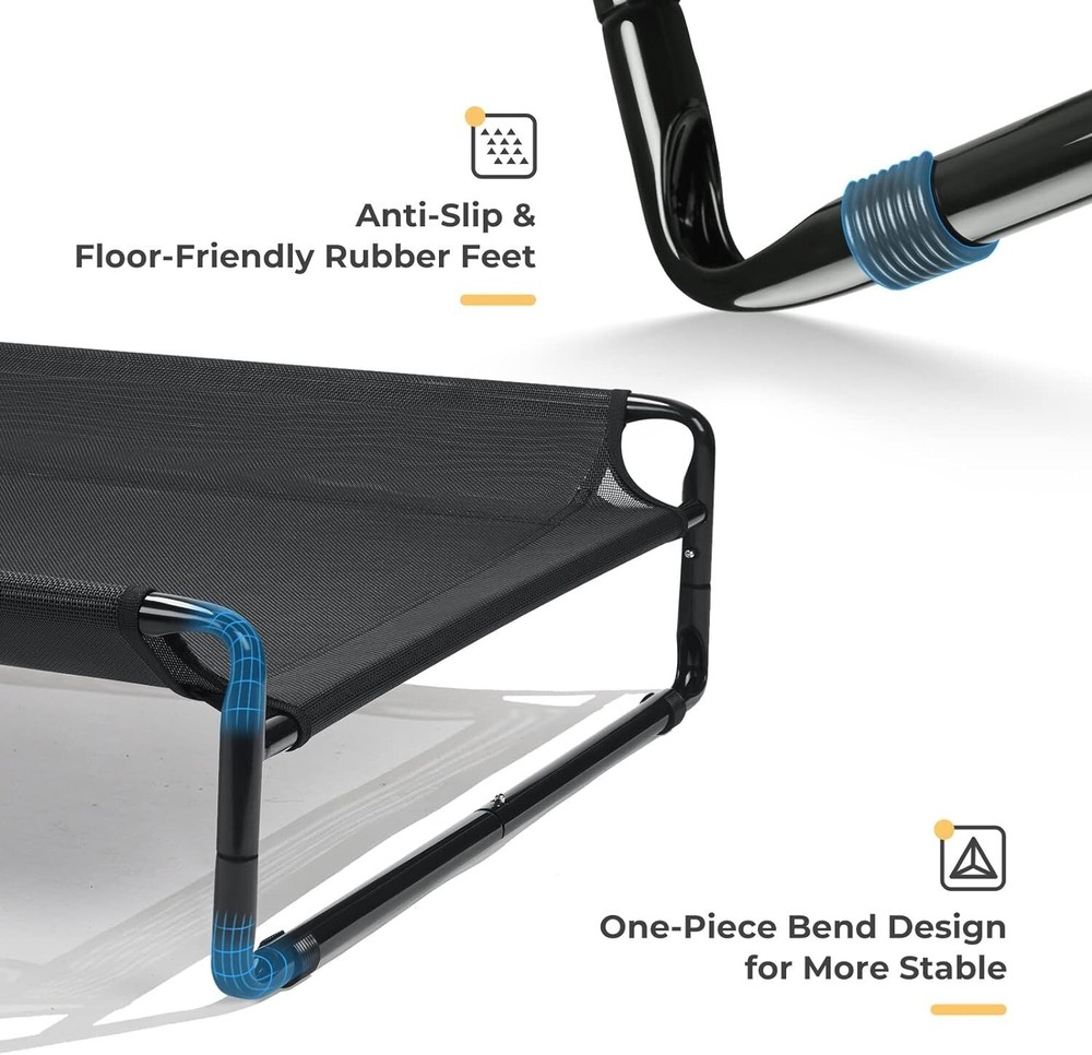 Durable Elevated Dog Bed for Large Breeds – Easy Assembly and Travel-Friendly