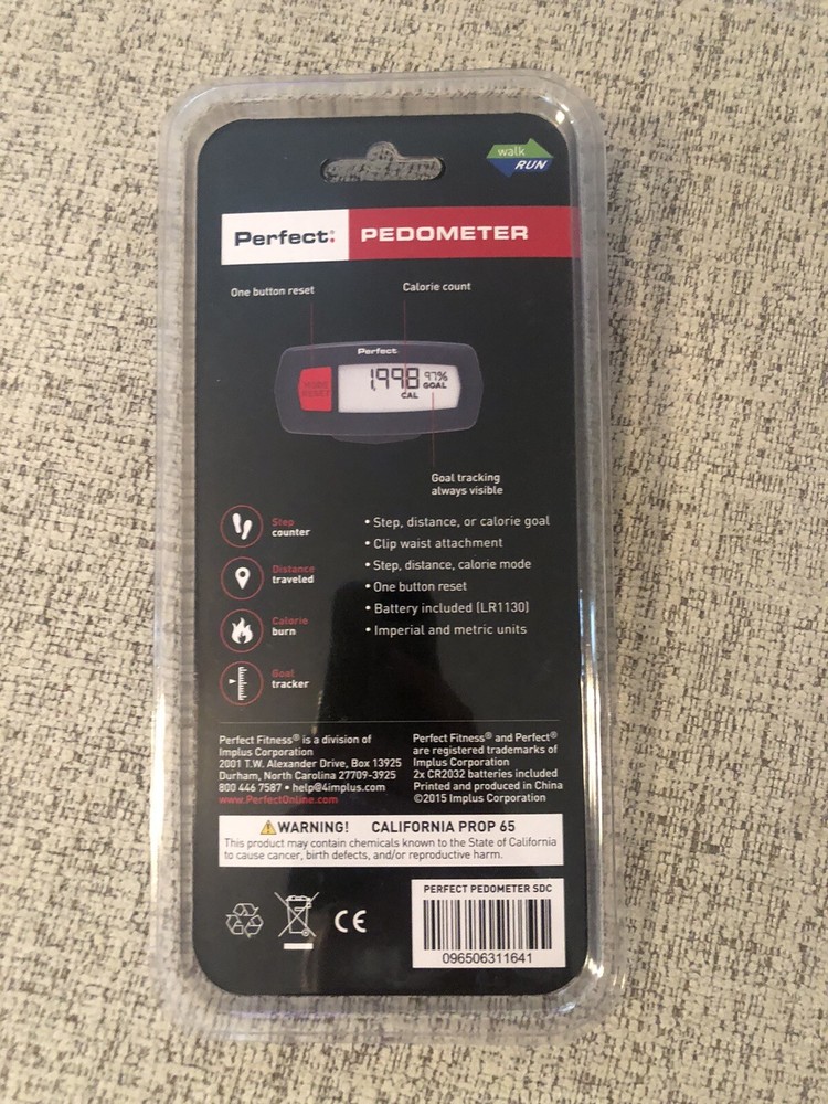 NWT PERFECT PEDOMETER CALORIE STEP DISTANCE