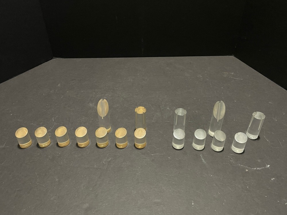 1" ROUND - LUCITE - CHESS PIECES