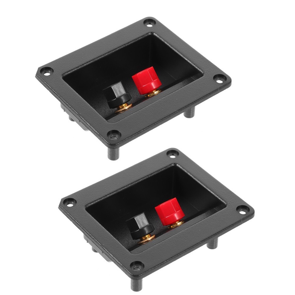 2 Pcs Subwoofer Terminal Cup Square Speaker Plate Connector Binding Post