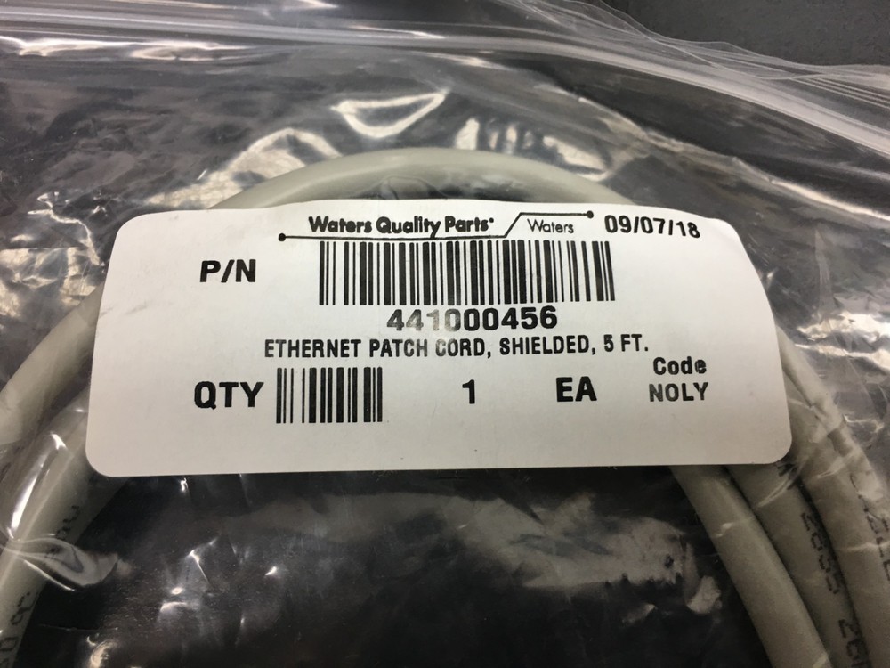 Waters PN 441000456 Ethernet Patch Cord Shielded 5FT